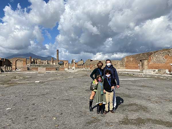 famiglia a Pompei